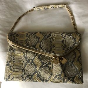 Henri Bendel snakeskin clutch